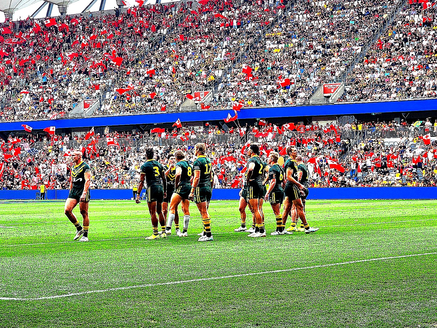 Team at stadium
