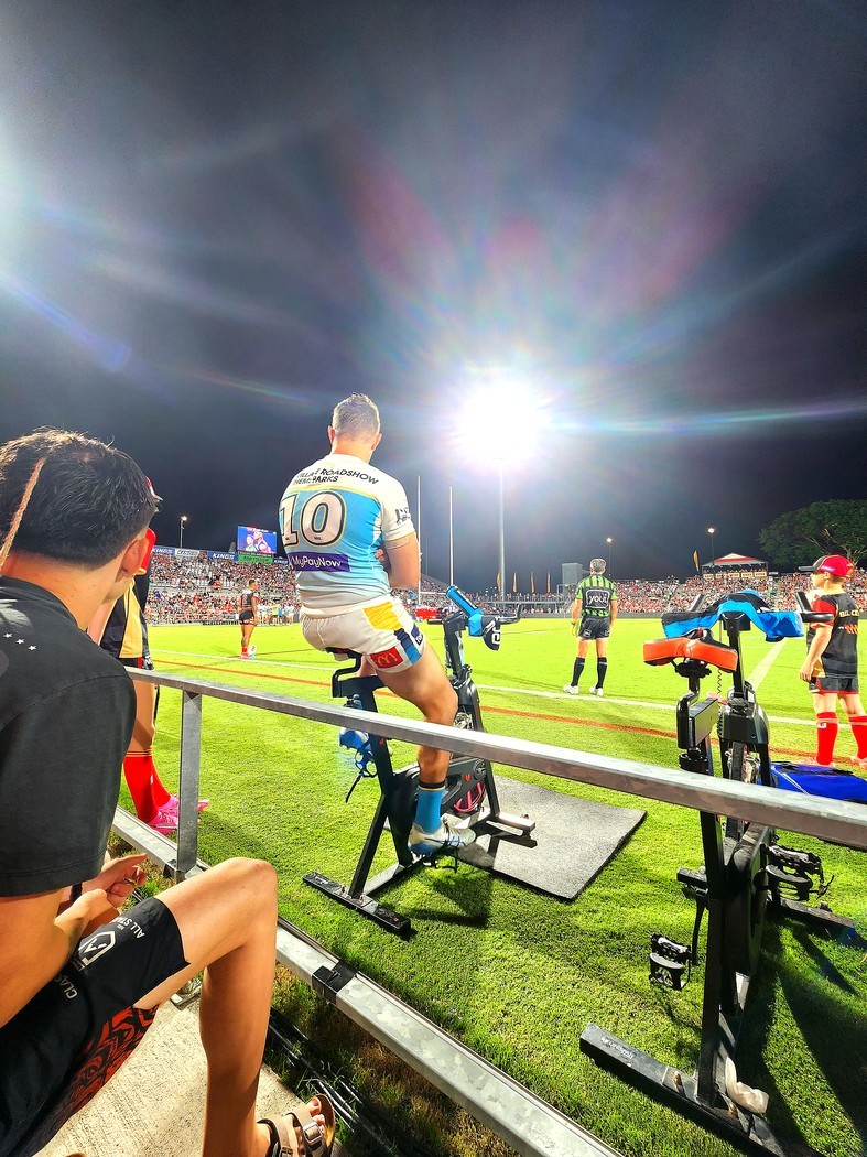 Brisbane NRL team game day athlete body work