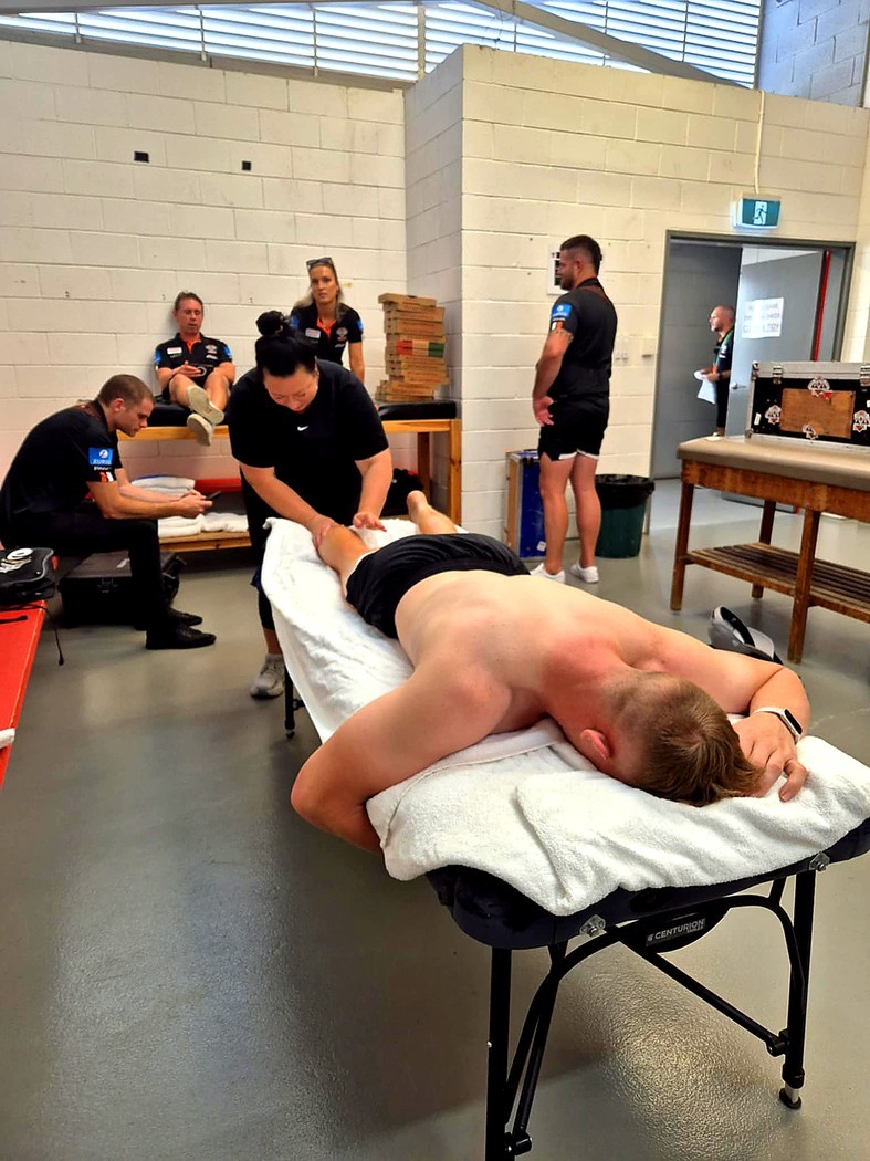 Queensland sports squad professional recovery session